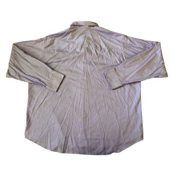 Kenneth Cole Reaction Purple Striped Button-Down Mens Size XXL - Picture 7 of 7